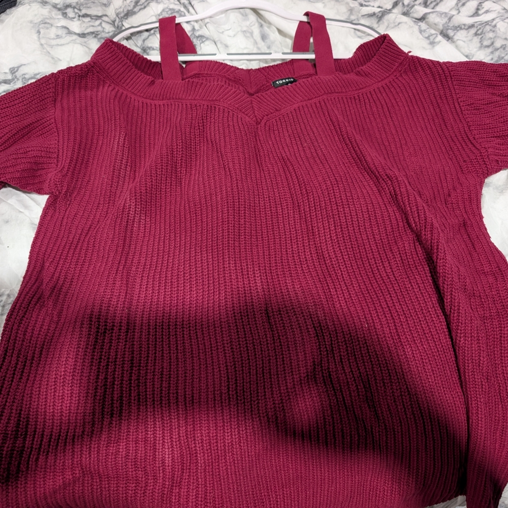 Torrid Rich Burgundy Knit Sweater